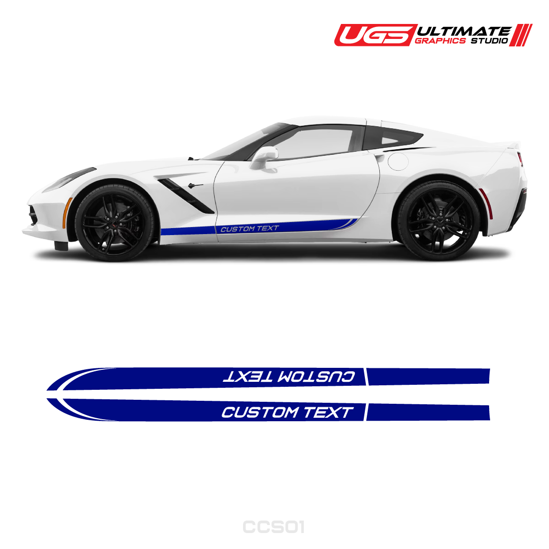 Corvette Side Custom Text Graphics