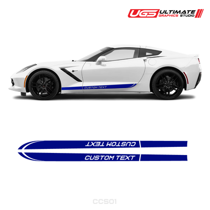 Corvette Side Custom Text Graphics