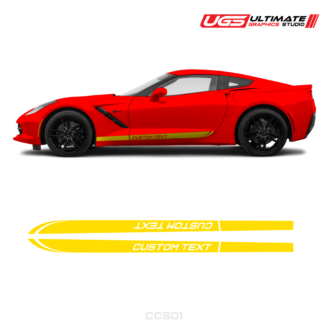 Corvette Side Custom Text Graphics