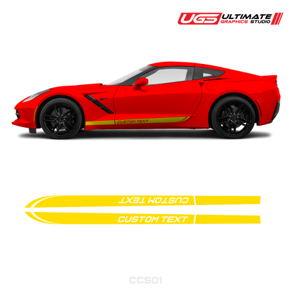 Corvette Side Custom Text Graphics