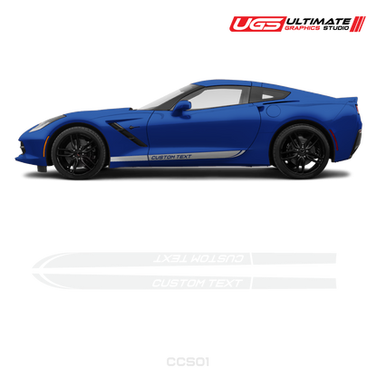 Corvette Side Custom Text Graphics