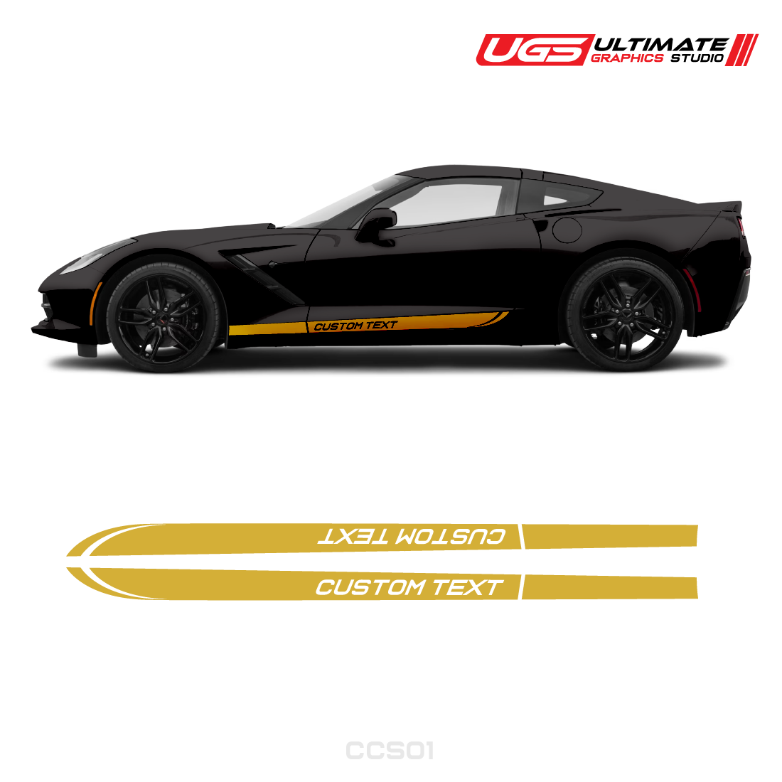 Corvette Side Custom Text Graphics
