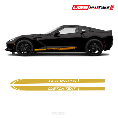 Corvette Side Custom Text Graphics