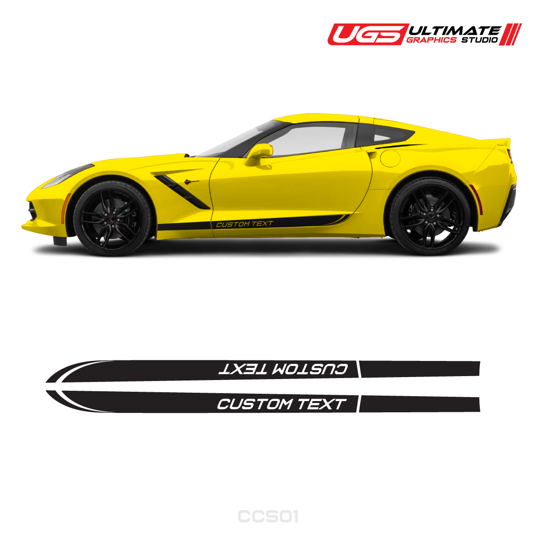 Corvette Side Custom Text Graphics