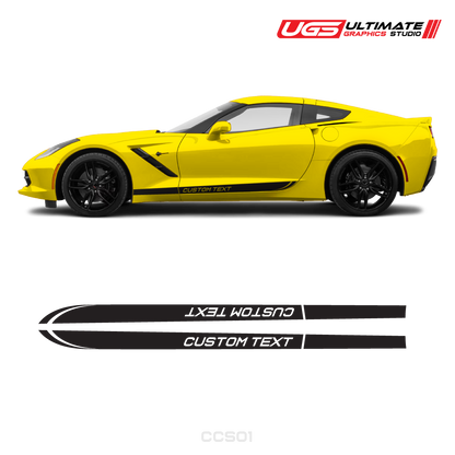 Corvette Side Custom Text Graphics
