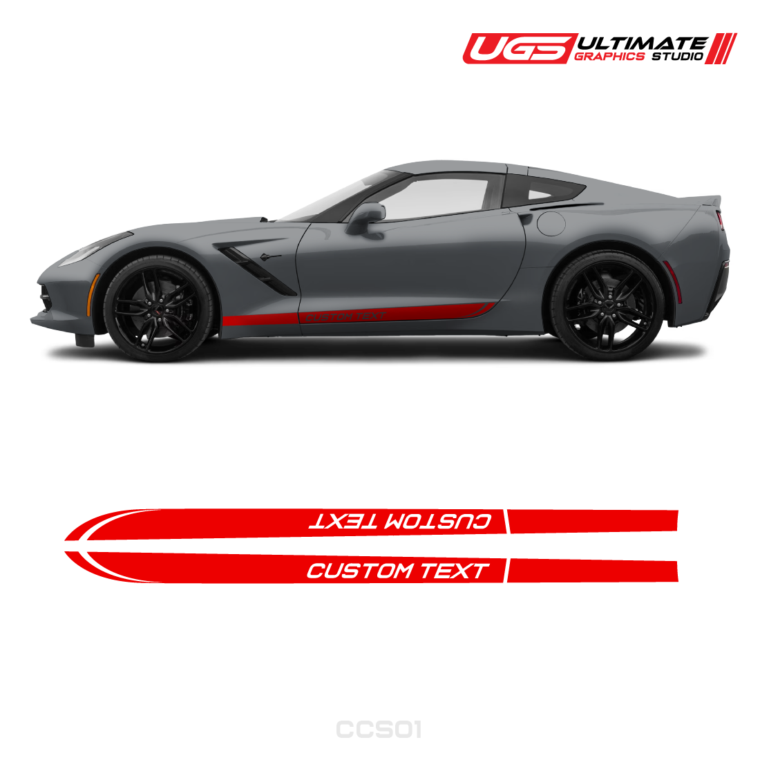 Corvette Side Custom Text Graphics