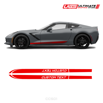 Corvette Side Custom Text Graphics