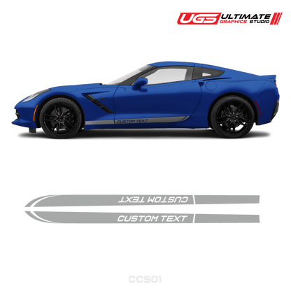 Corvette Side Custom Text Graphics