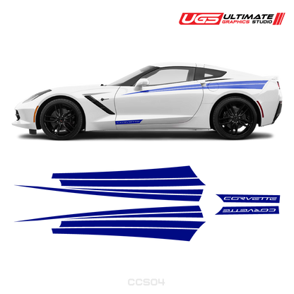Corvette Side Stripes Door Graphics