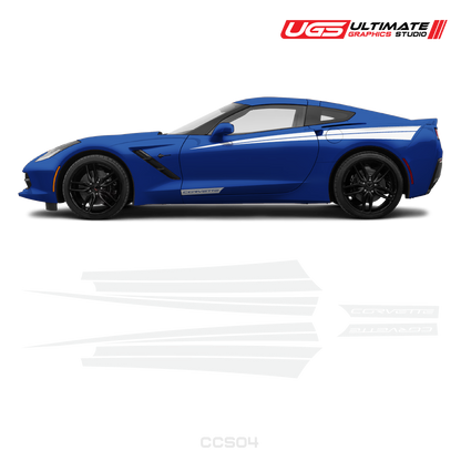 Corvette Side Stripes Door Graphics