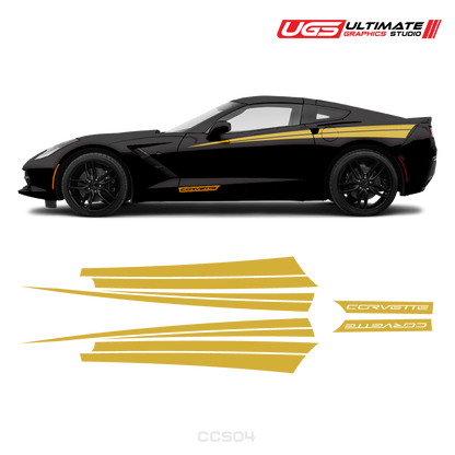Corvette Side Stripes Door Graphics