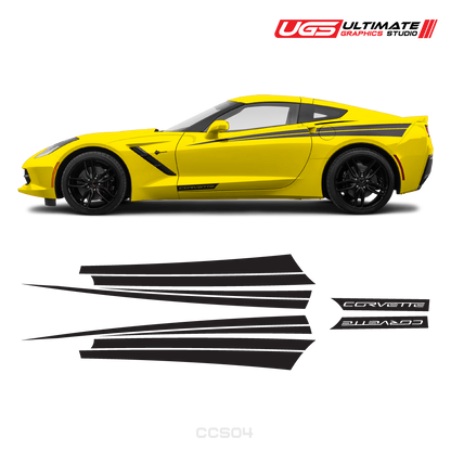Corvette Side Stripes Door Graphics