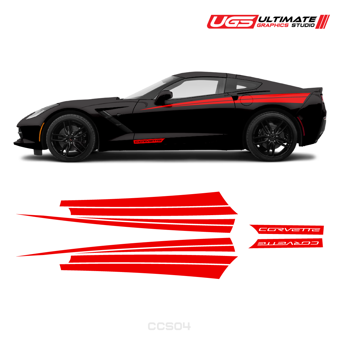 Corvette Side Stripes Door Graphics