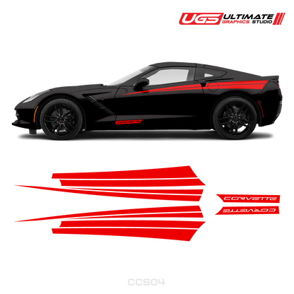 Corvette Side Stripes Door Graphics