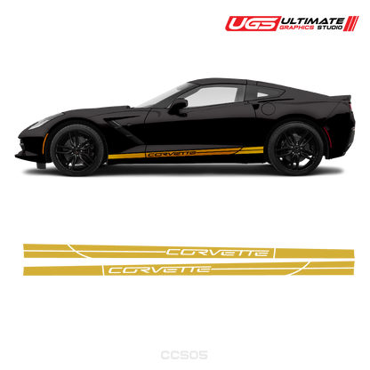 Corvette Side Stripes Door Graphics