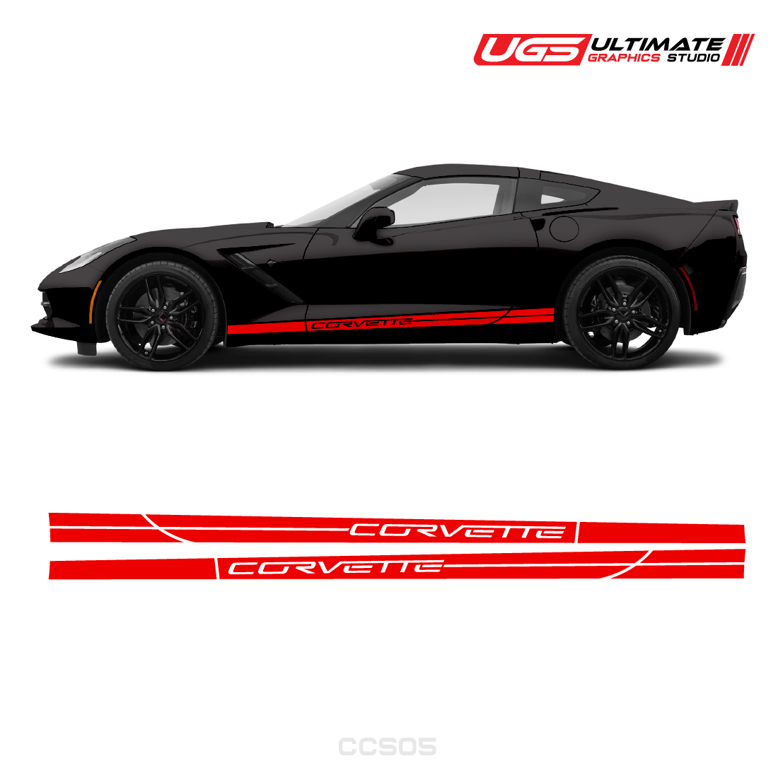 Corvette Side Stripes Door Graphics