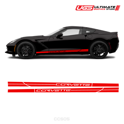 Corvette Side Stripes Door Graphics