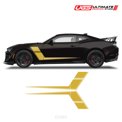 Chevrolet Camaro Side Dual Sprites Graphics Custom Text