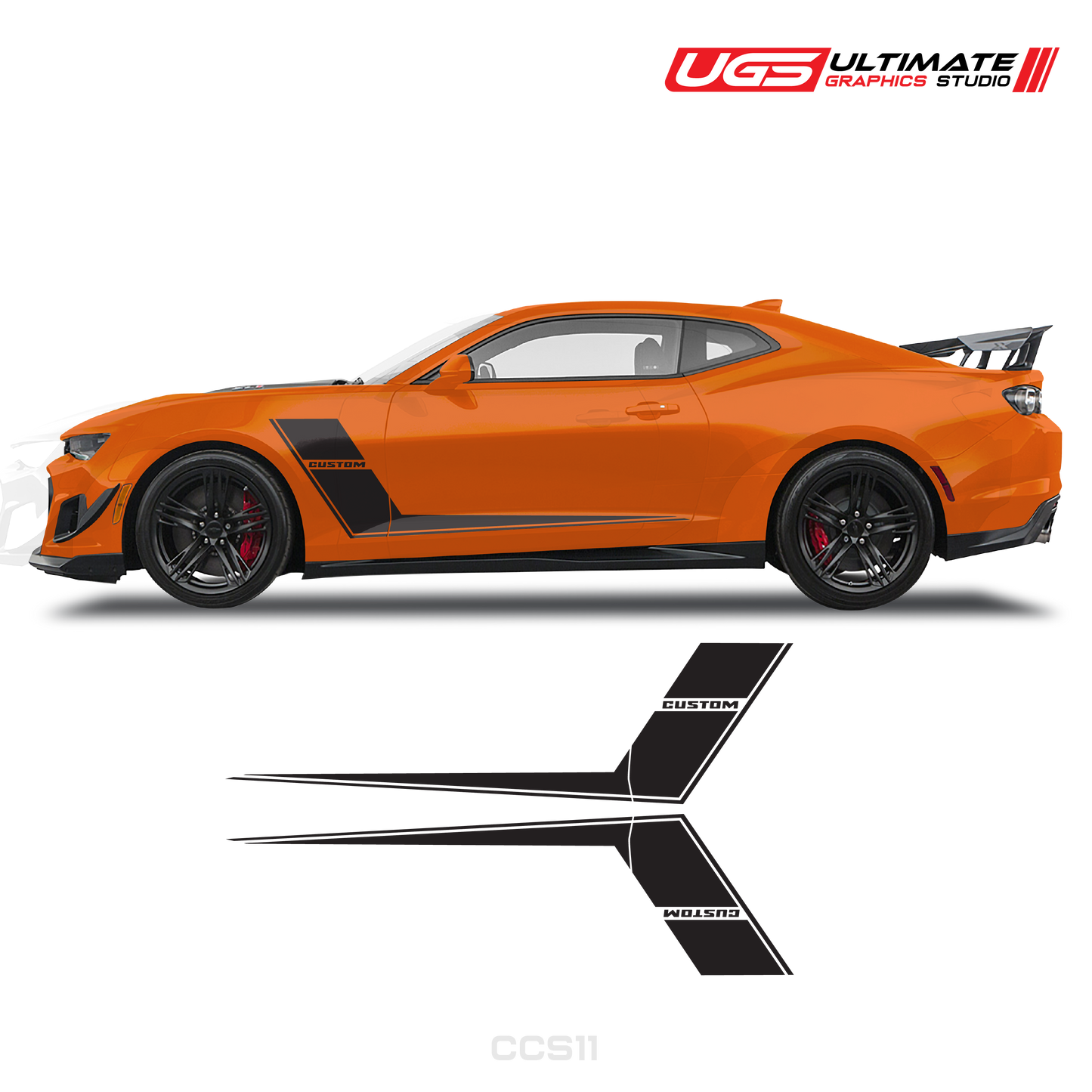 Chevrolet Camaro Side Dual Sprites Graphics Custom Text
