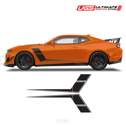 Chevrolet Camaro Side Dual Sprites Graphics Custom Text