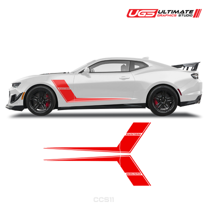 Chevrolet Camaro Side Dual Sprites Graphics Custom Text