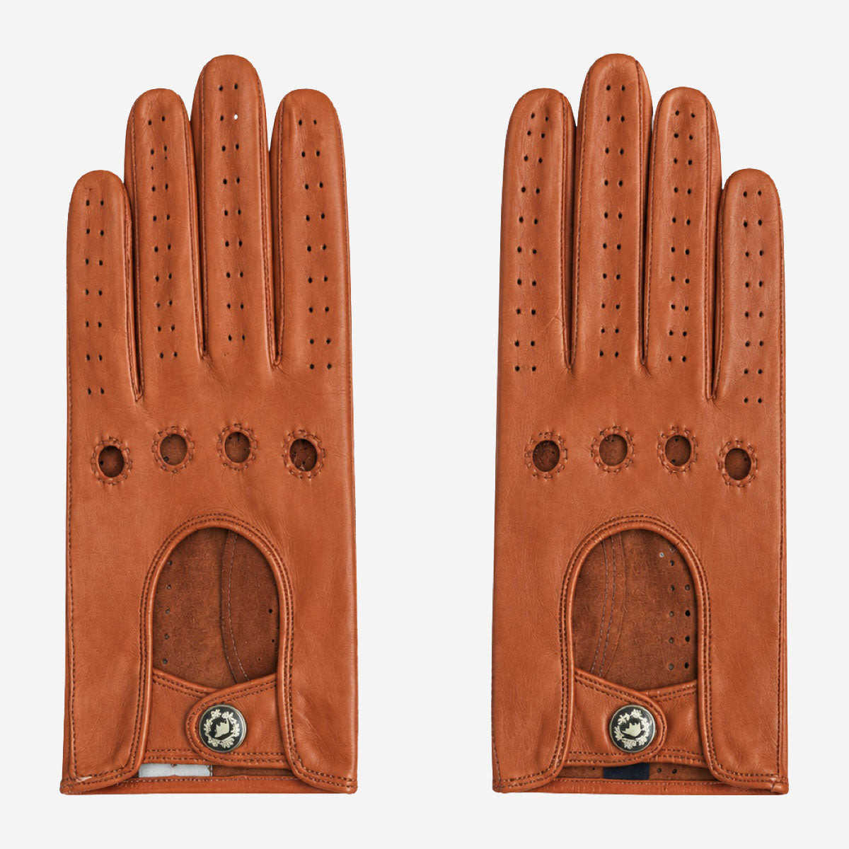 CD4010 (cognac) - Women's Italian leather driving gloves