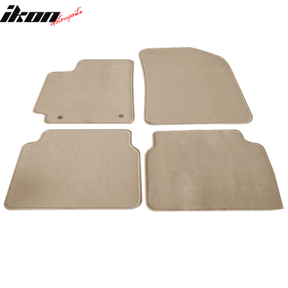 Car Floor Mat for 2009-2013 Toyota Corolla Beige Carpet 4PC Nylon