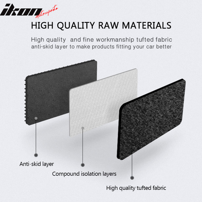 Car Floor Mat for 1997-2001 Honda Prelude OEM Black Nylon 4PC