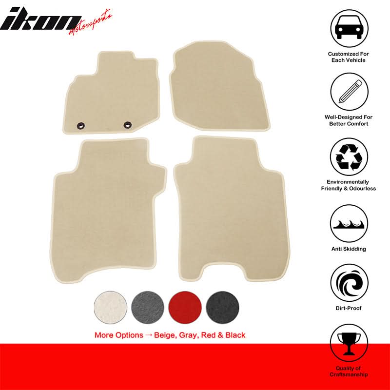 2006-2012 Honda Fit Car Mats Carpet 4PC Nylon