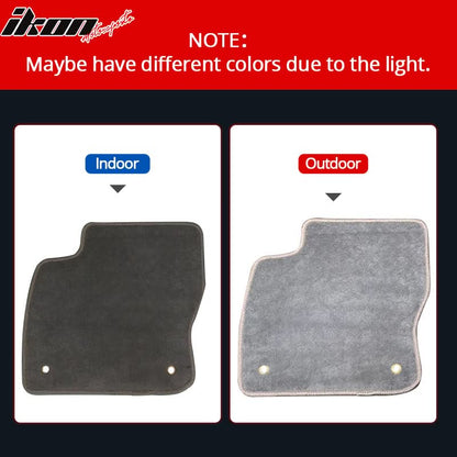 Car Floor Mat for 2011-2015 Ford Focus Gray Carpet 4PC Nylon