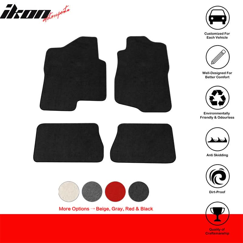 2007-2013 Chevrolet Silverado GMC Sierra Crew Cab Floor Mats 4PC Nylon