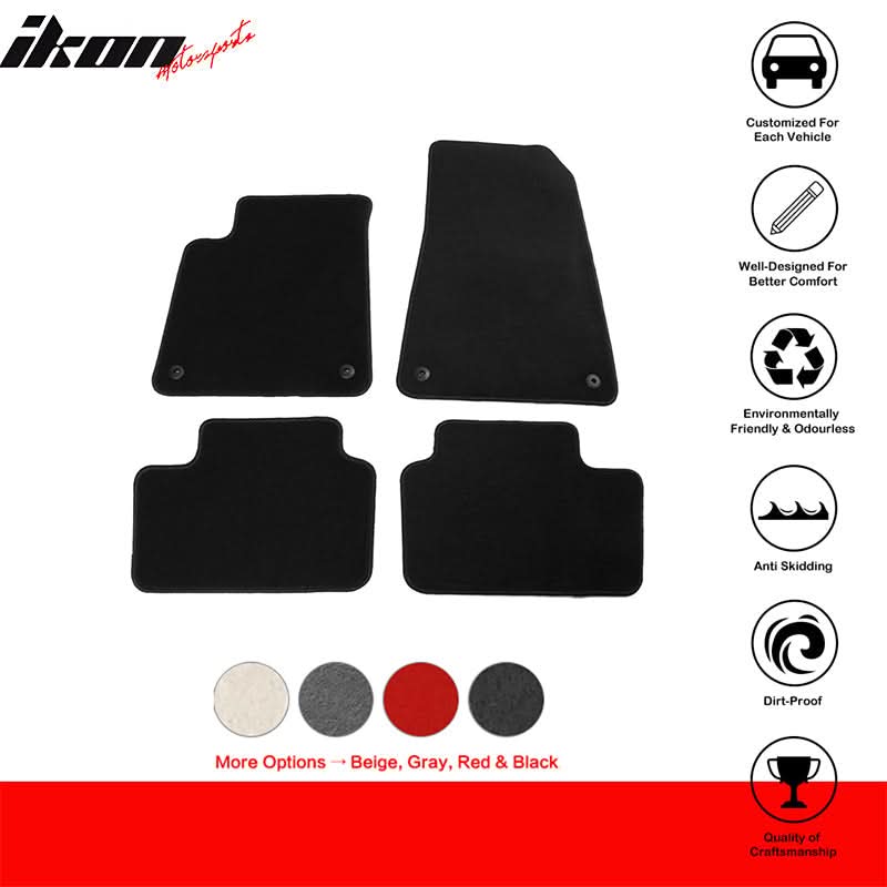 2021-2023 Polestar 2 Nylon Car Floor Mats Front Rear Carpets 4PC