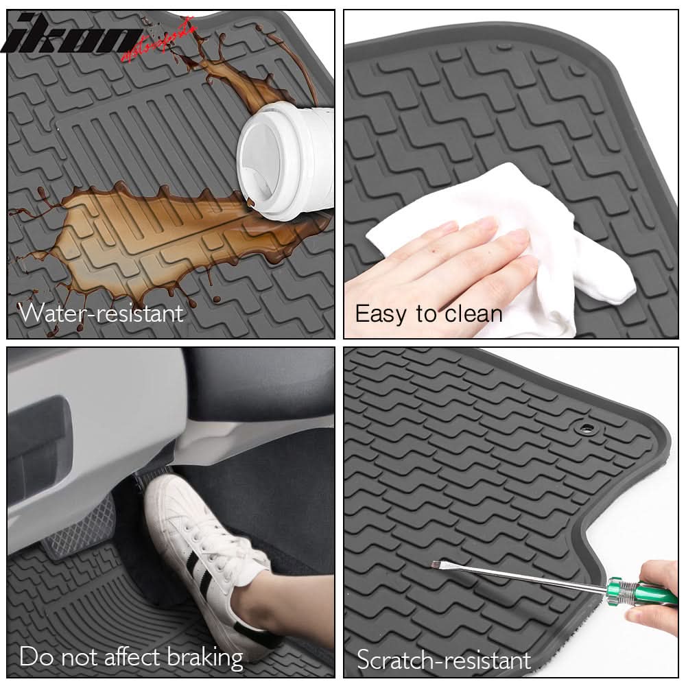 2008-2012 Honda Accord 4DR Latex Floor Mat All Weather Car Carpet