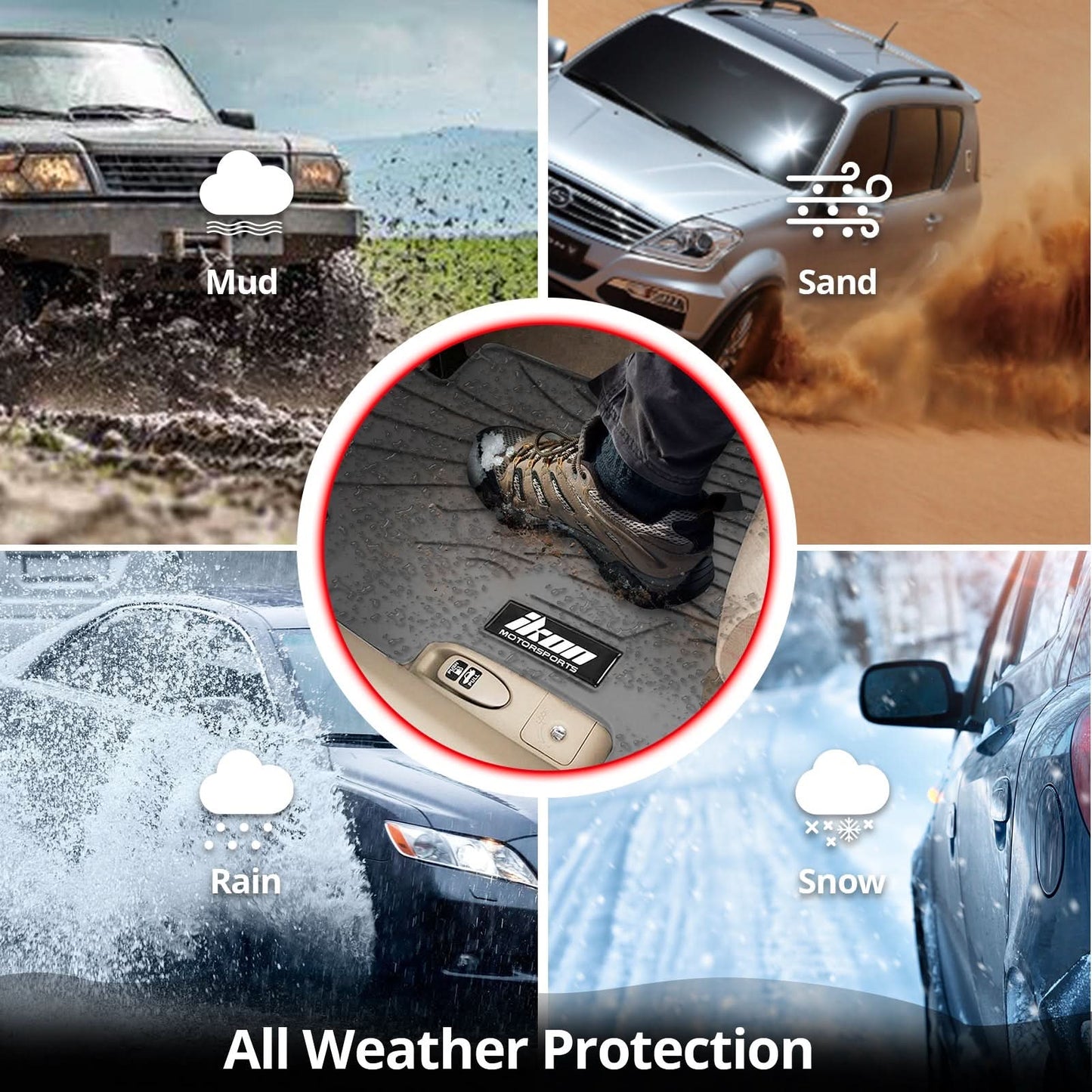 2016-2021 Honda Civic Latex Floor Mats Liner All Weather Carpets