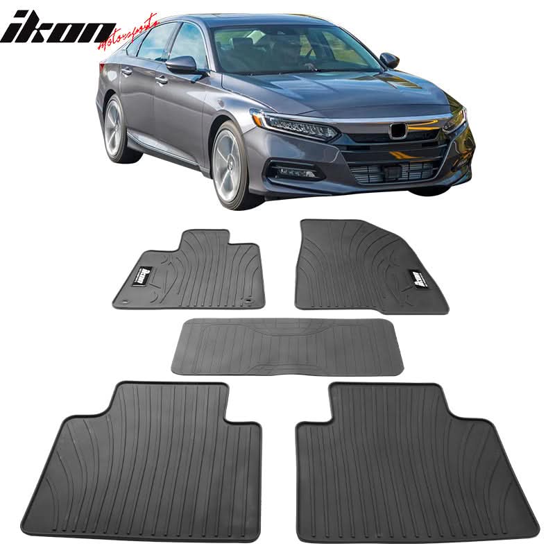 2018-2022 Honda Accord Latex Floor Mats All Weather Carpets 5PC