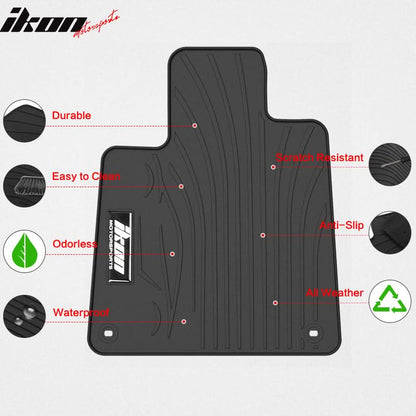 2018-2022 Honda Accord Latex Floor Mats All Weather Carpets 5PC