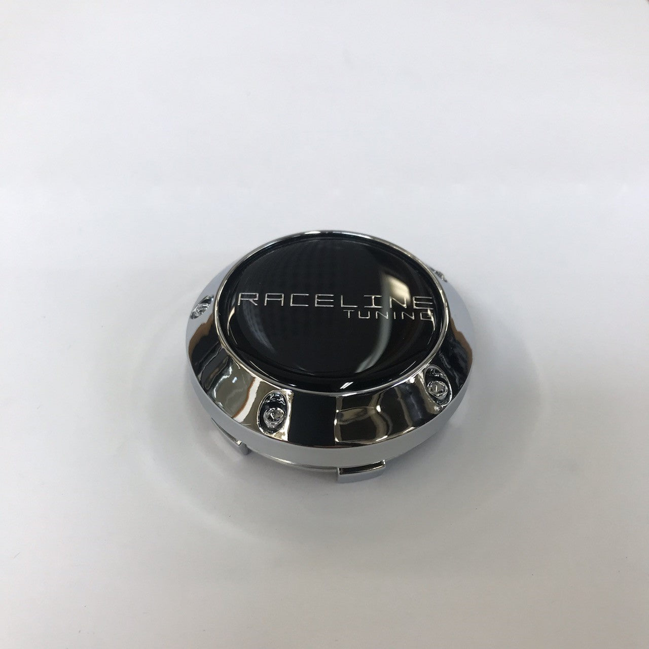 CPR131B Evo Chrome Snap in Cap w/ Black Decal