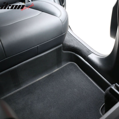 Car Floor Mat for 2020-2024 Tesla Model Y Black Rear Anti-kick TPE