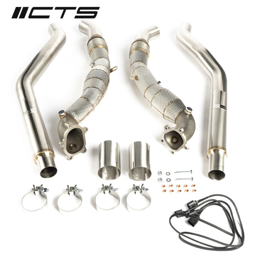 CTS Turbo Audi C7/C7.5 S6/S7/RS7 4.0T Cast Downpipe Set with High Flow Cats CTS-EXH-DP-0026-CAT