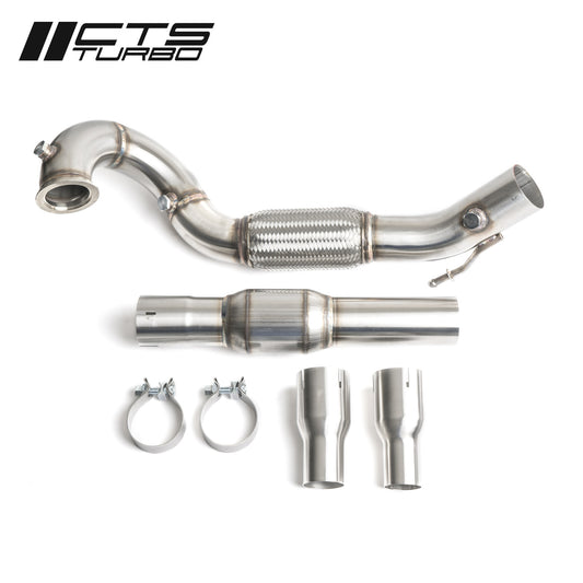 CTS Turbo MK6/MK7 Jetta 1.4T/1.5T, MK7 Golf 1.4TSI/1.5TSI 3" Downpipe with HIGH-FLOW CAT for EA211 engines CTS-EXH-DP-0033-CAT