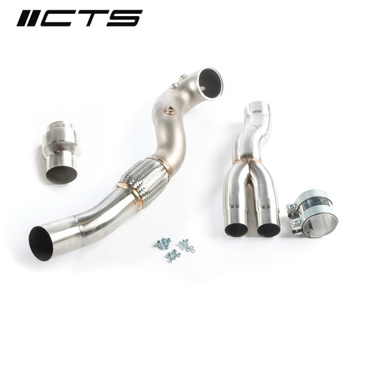 CTS Turbo 8V/8Y RS3 and 8S TTRS 2.5T EVO 3.5" Single High-Flow CAT CTS-EXH-DP-0045-CAT