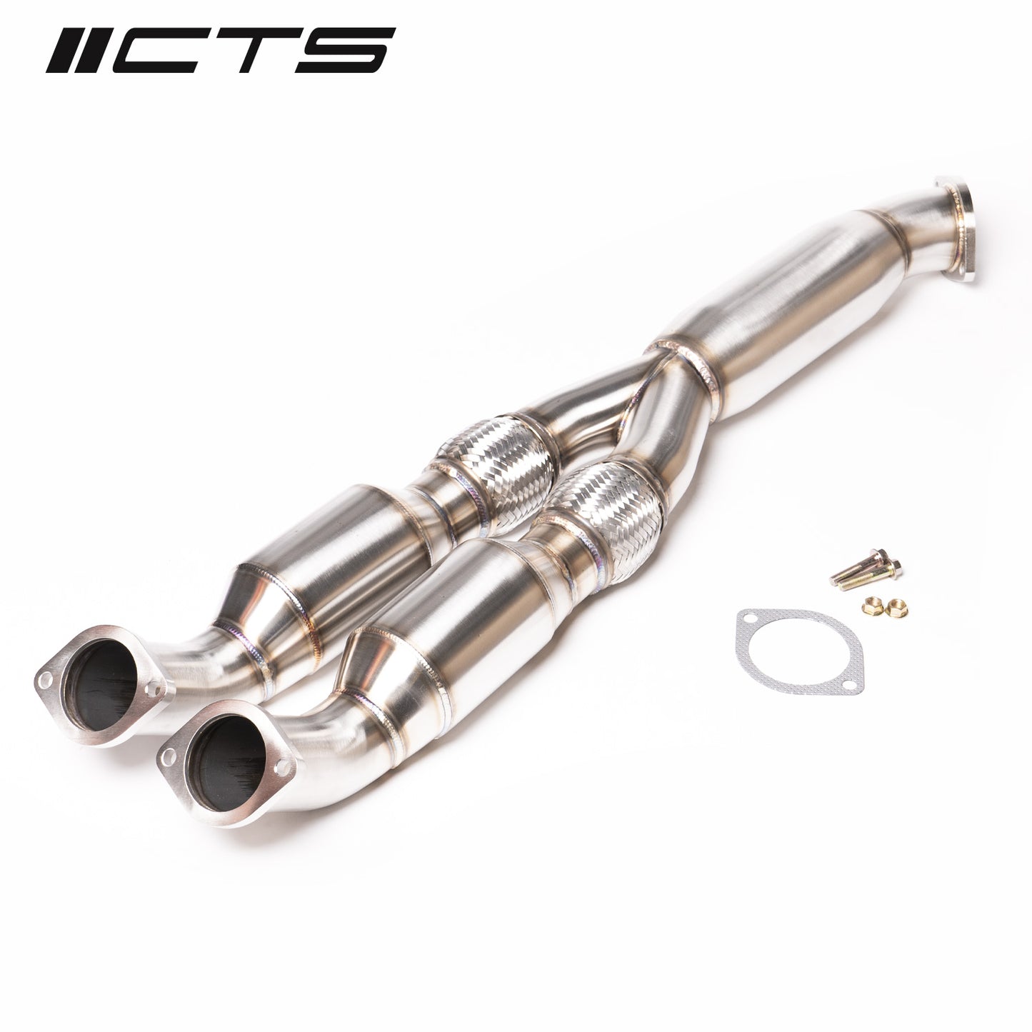 CTS Turbo Nissan R35 GT-R Resonated Y-pipe/Mid-pipe High-Flow Cat CTS-EXH-TP-0015-CAT