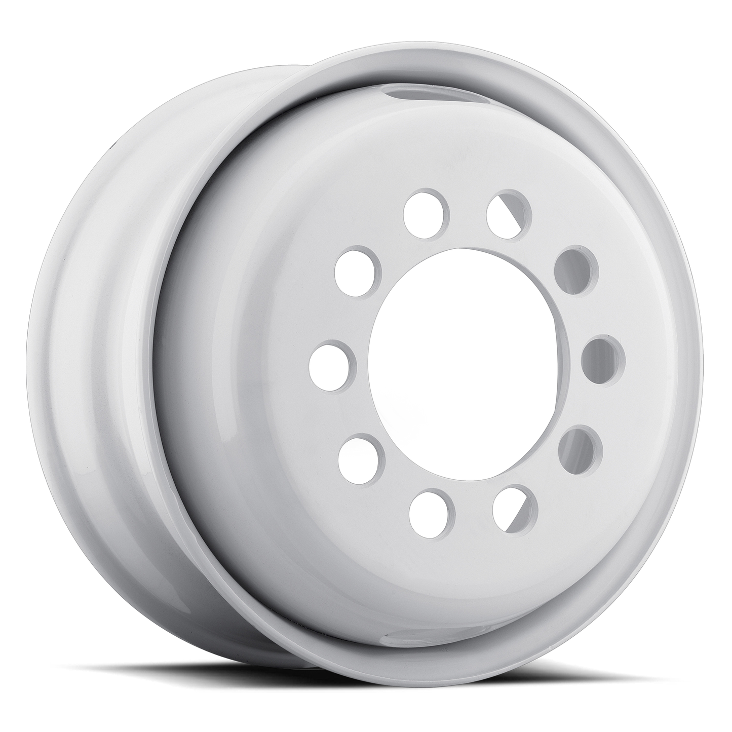 Dual Commercial Trailer Wheel- White, 17.5"x6.75", 10x8.75, 6.19" Offset