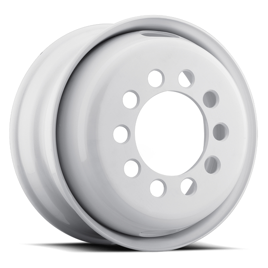 Dual Commercial Trailer Wheel- White, 17.5"x6.75", 10x8.75, 6.19" Offset
