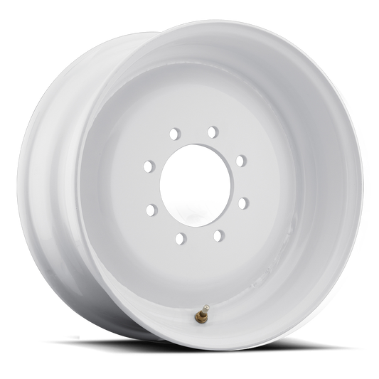 Single Commercial Trailer Wheel- White, 17.5"x6.75", 8X6.5, 0" Offset