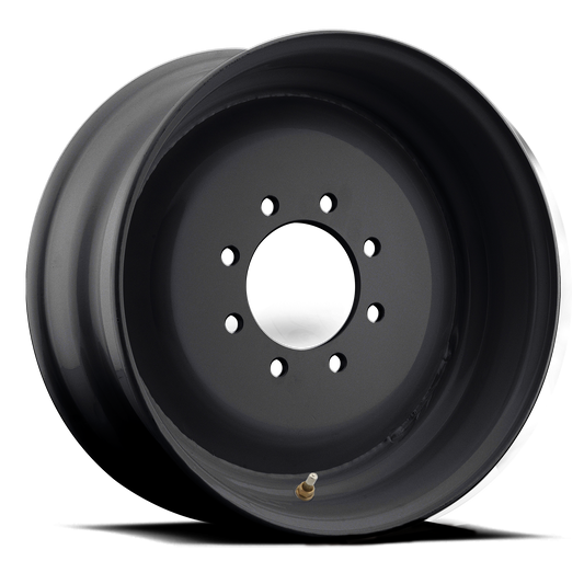 Single Commercial Trailer Wheel- Black, 17.5"x6.75", 8x6.5, .19" Offset