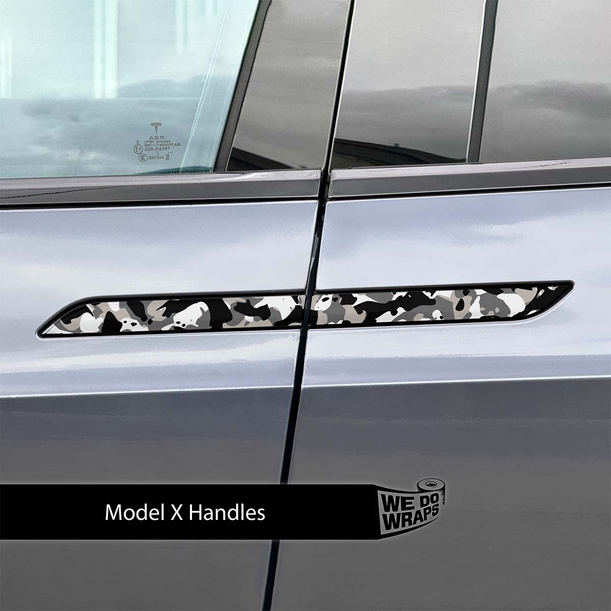 Camo Tesla Door Handle Decals (4pcs)