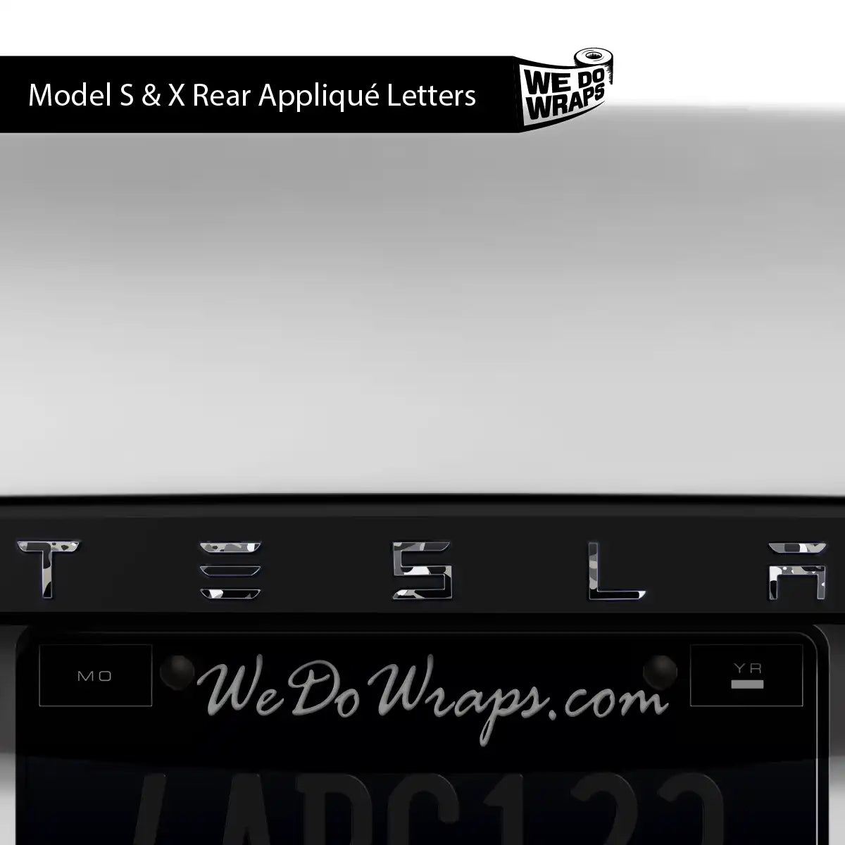 Camo Tesla Emblem Decals (Front + Back) | Model X