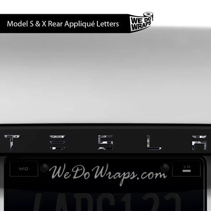 Camo Tesla Emblem Decals (Front + Back) | Model X