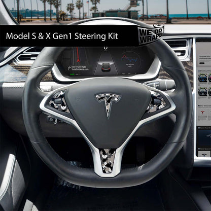 Camo Tesla Steering Wheel Wrap | Model X
